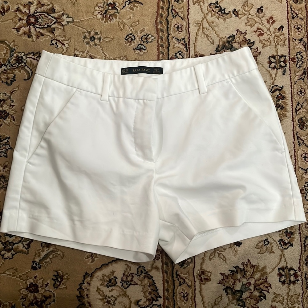 Zara Basic White Shorts
